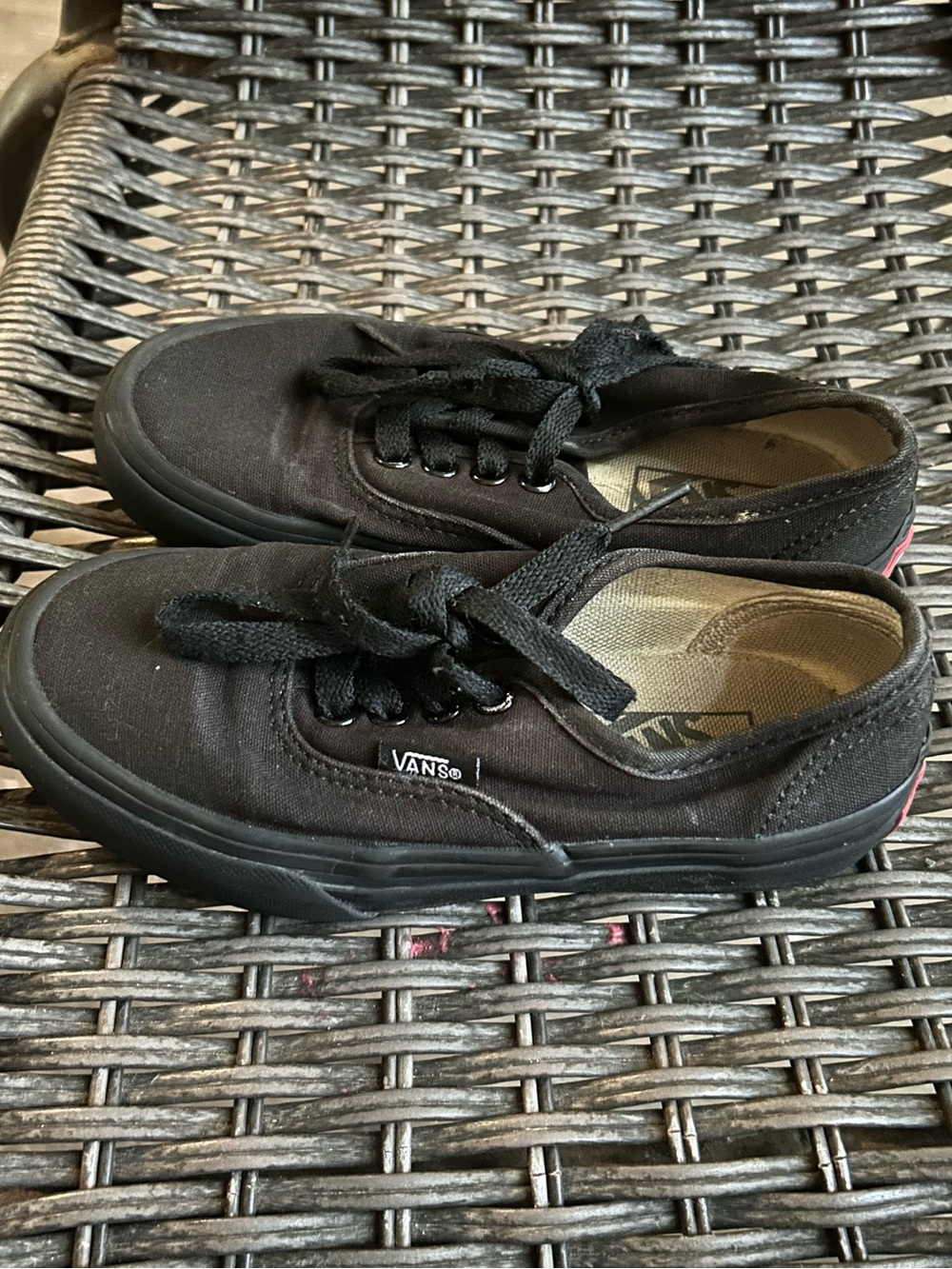 Vans Black Canvas Low-Top Sneakers